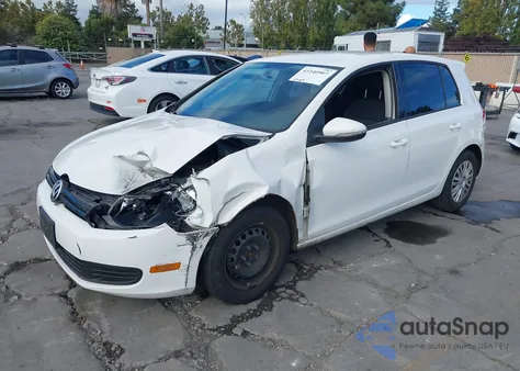 2013 Volkswagen Golf 2.5L 4-Door from USA, damaged, VIN WVWDB7AJ6DW129925